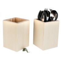 Spruce cutlery container - Robust cutlery barrel for storing cutlery raw