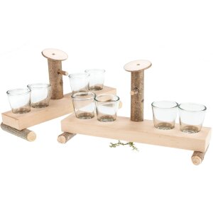 Schnapsbrunnen aus Erlen Holz mit vier Schnapsgläser