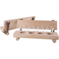 Holz Schnapsbank aus Massivholz rustikal mit Rinde und...