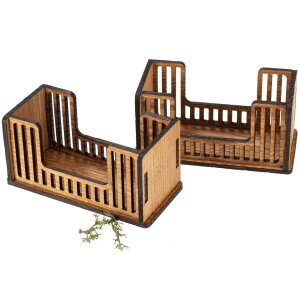 Oak Coasters Set of 6 | Geo Cut-Out | Holz Frank®