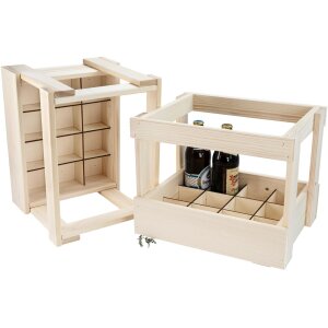 Wooden beer carrier made of FSC® certified raw alder