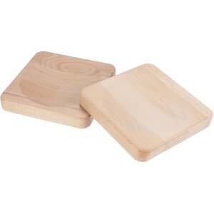 Cutting Board for Mezzaluna Knife – Herbs & Spices, FSC® Beech Wood, 20 x 20 x 3 cm