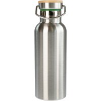 Isolierte Edelstahl-Trinkflasche 0,5 L mit FSC® Holzdeckel personalisiert