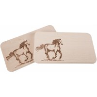 Schneidebrett FSC® Erle 22,5 x 12,5 cm - Pferd