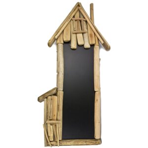 Driftwood chalkboard in the shape of a house | Handmade | Unique