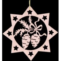 Christmas pendant - plywood - various motifs - set of 10...