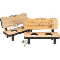 Holz Schnapsbank aus Eiche geölt mit 2...