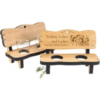 Holz Schnapsbank aus Eiche geölt mit 2...