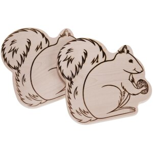 Schneidebrett aus FSC® Ahorn Holz in Tierform - Eichhörnchen