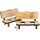 Oiled wooden schnapps bench with 2 schnapps glasses - Grandma`s pensioner bench