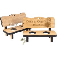 Holz Schnapsbank aus Eiche geölt mit 2...