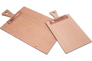Klemmbretter für Speisekarten aus Kirsch Holz mit Griff