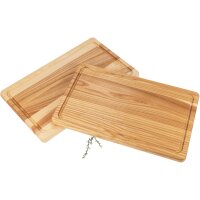 Holz Schneidebrett rechteckig mit Saftrille aus...