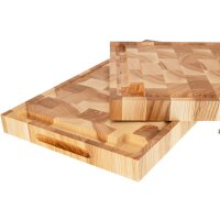 Wooden chopping block / chopping board made of end grain ash - 54 x 30 x 4 cm