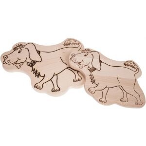 Schneidebrett aus FSC® Ahorn Holz in Tierform - Hund