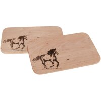 Schneidebrett Erle 26 x 15 cm - Pferd