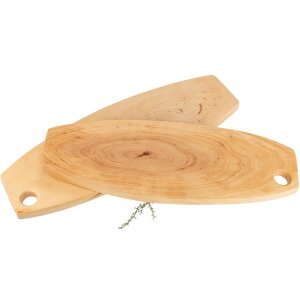 Rustikales Holz Brotzeitbrett mit Loch aus Erle geölt - 50 - 60 cm