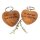 Holz Herz Schlüsselanhänger aus Kirsche geölt - Do what you love everyday