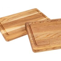 Schneidebrett mit Saftrille aus Esche geölt - 30 x 20 x 2,1 cm