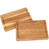 Schneidebrett mit Saftrille aus Kern Esche geölt -...