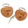 Oiled cherry wood heart key ring - I mog di