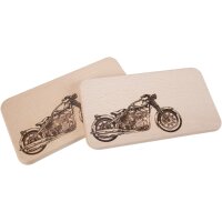 Schneidebrett FSC® Erle 22,5 x 12,5 cm - Motorrad