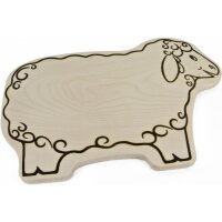 Chopping board made of FSC® maple wood in animal...