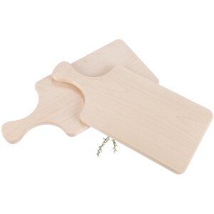 Schneidebrett mit Griff aus FSC® Ahorn Holz - 34 x 16 x 1,5 cm
