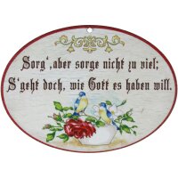 Wooden saying signs colorful printed 18 x 13 cm - Sorg,...