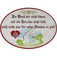 Wooden saying signs colorful printed 18 x 13 cm - A mouth...