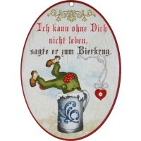 Wooden saying signs colorful printed 18 x 13 cm - I cant...