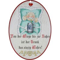 Wooden saying signs colorful printed 18 x 13 cm - From...