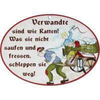 Wooden saying signs with colorful print 18 x 13 cm -...