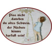 Wooden saying signs colorful printed 18 x 13 cm - Dont...