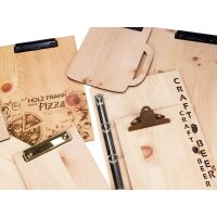 Holz Klemmbrett aus duftendem Zirbenholz | Viele Varianten