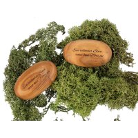 Wooden hand flatterer made of oiled cherry in stone shape...