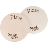 Schneidbrett rund 35 cm aus FSC® Ahorn - mit Druck...