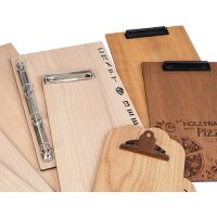 Holz Klemmbrett aus FSC® zertifiziertem Kirschbaum | Viele Varianten