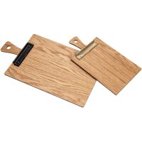 FSC® oiled oak clipboard for menus with handle DIN A4...