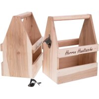Holz Bierträger aus FSC® Erle – „Herren Handtasche“ | 6er Flaschenträger