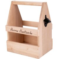 Holz Bierträger aus FSC® Erle – „Herren Handtasche“ | 6er Flaschenträger