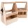 Wooden beer carrier made of FSC® alder with print: "Mens handbag"
