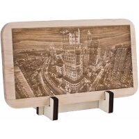 Fotogravur Laser auf FSC® Erle Brett mit Bild...