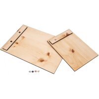 Clipboard with wooden clamp made of oiled Swiss stone...