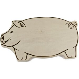Schneidebrett aus FSC® Ahorn Holz in Tierform - Schwein