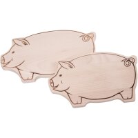 Schneidebrett aus FSC® Ahorn Holz in Tierform - Schwein