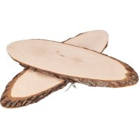 Baumscheibe oval aus FSC® Erlenholz ca. 86 - 95 x 2,5...