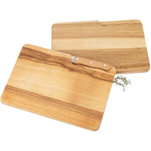 Messerbrett rechteckig aus Esche FSC® - 27 x 18 x 1,5 cm