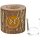 Wooden lantern with bark and backlit motif - Butterfly mood chandelier