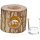 Wooden lantern with bark and backlit motif - Black Forest house mood chandelier